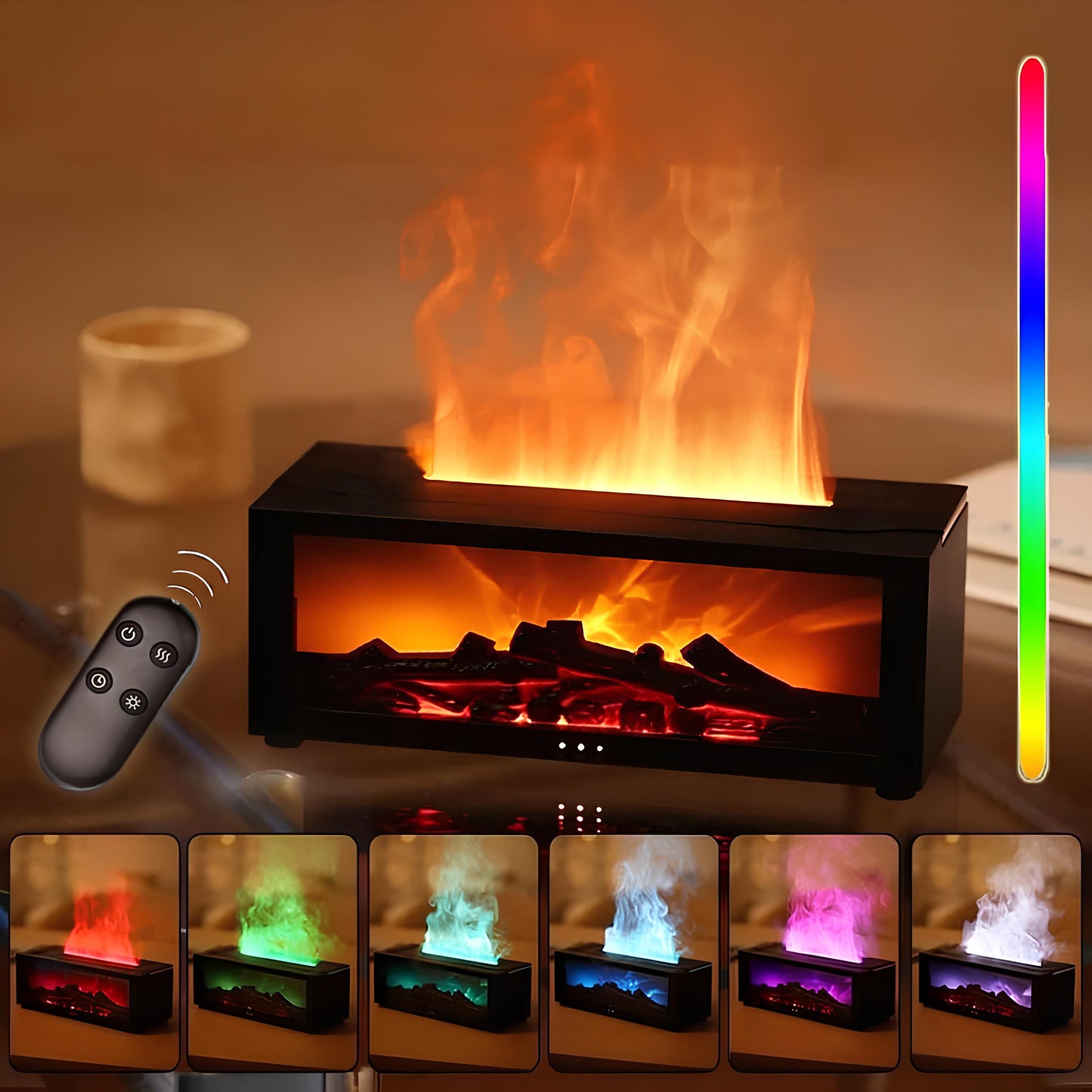 Fireplace Flame Aroma Diffuser — Create Cozy Ambiance, Relax & Sleep Better