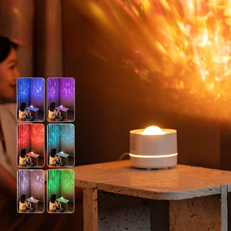 Starry Sky Aroma Diffuser – 200ml Ultrasonic with Rotating Projection & 7-Color Lights