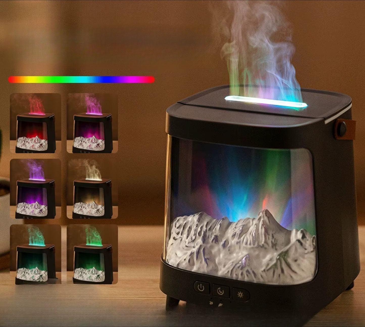 Aurora Flame Aroma Diffuser– 200ml Ultrasonic with Remote & Timer