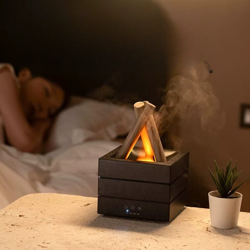 Bonfire Flame Aroma Diffuser – 280ml Ultrasonic with Remote & Timer